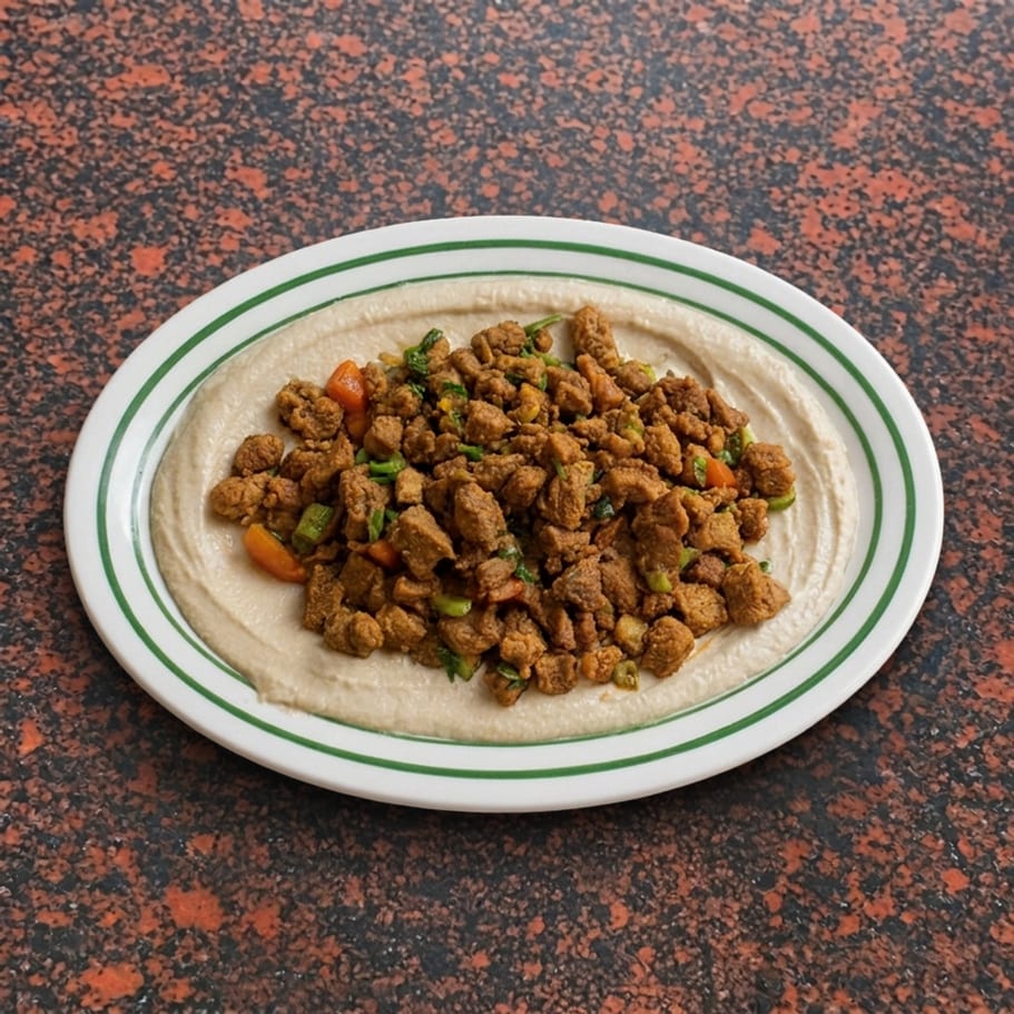 Hummus with Lamb.