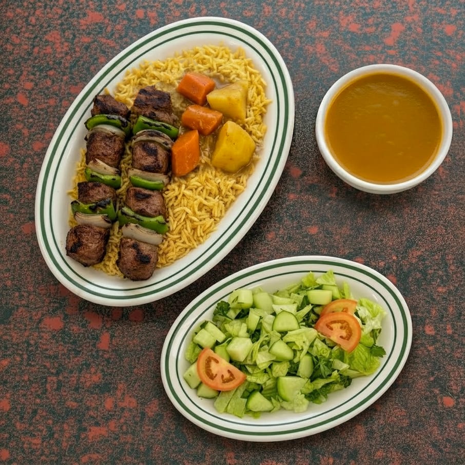 Lamb Shish Kebab.